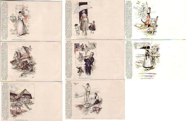 Schwarzwald-Trachten Litho Serie Neustadt,Titisee,Verlag Stuttga Schwarzwald-Trachten Litho Serie Neustadt,Titisee,Verlag Stuttga