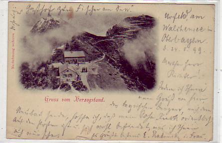 Gruss vom Herzogstand bei Urfeld 1899 Gruss vom Herzogstand bei Urfeld 1899