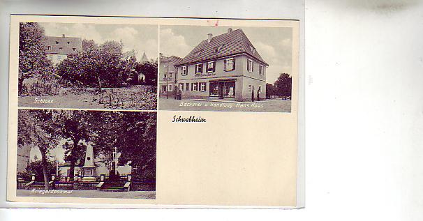 Schwebheim bei Schweinfurt mit Bäckerei vor 1945 Schwebheim bei Schweinfurt mit Bäckerei vor 1945