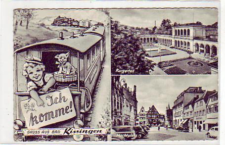 Bad Kissingen Eisenbahn Gruss 1958 Bad Kissingen Eisenbahn Gruss 1958
