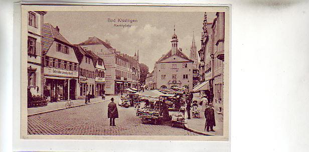 Bad Kissingen Markt ,Geschäfte und Stände ca 1925 Bad Kissingen Markt ,Geschäfte und Stände ca 1925
