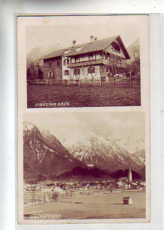 Oberstdorf Allgäuer Alpen mit Haus Fidelius 1927 Oberstdorf Allgäuer Alpen mit Haus Fidelius 1927