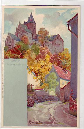 Schwarzenberg Erzgebirge Künstler Litho ca 1900 Schwarzenberg Erzgebirge Künstler Litho ca 1900