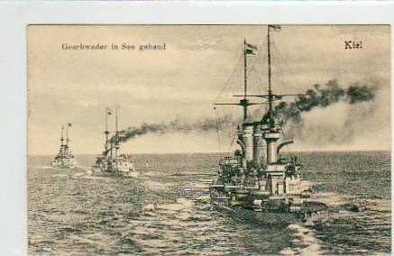 Kiel Marine Kriegsschiff Geschwarder 1913