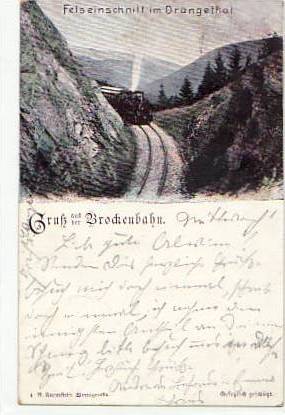 Brockenbahn-Kleinbahn Harz Drängethal 1899