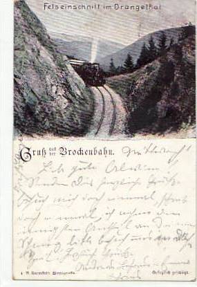 Brockenbahn-Kleinbahn Harz Drängethal 1899