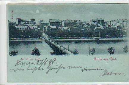 Kiel Mondschein AK 1899 Kiel Mondschein AK 1899