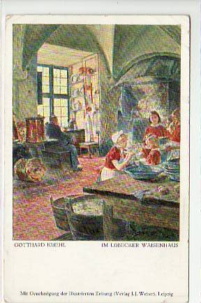 Lübeck Waisenhaus,Künstlerkarte Gotthard Kuehl Lübeck Waisenhaus,Künstlerkarte Gotthard Kuehl