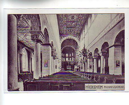 Hildesheim Micheliskirche von innen ca 1910 Hildesheim Micheliskirche von innen ca 1910