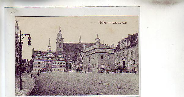 Zerbst in Sachsen-Anhalt Markt ca 1910 Zerbst in Sachsen-Anhalt Markt ca 1910