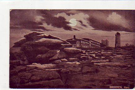Brocken Harz Mondschein 1925 Brocken Harz Mondschein 1925