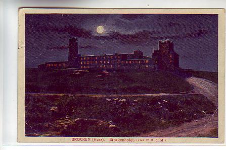 Brocken Harz Mondschein 1922 Brocken Harz Mondschein 1922