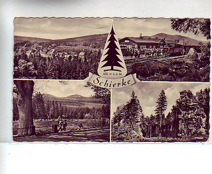 Schierke im Harz mit Bahnhof und Eisenbahn 1959 Schierke im Harz mit Bahnhof und Eisenbahn 1959