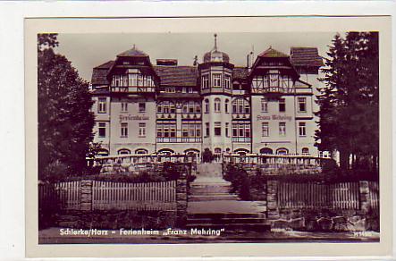 Schierke im Harz Heim Franz Mehring 1955 Schierke im Harz Heim Franz Mehring 1955
