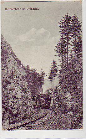 Brockenbahn,Kleinbahn im Drängetal ca 1915 Brockenbahn,Kleinbahn im Drängetal ca 1915