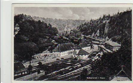 Rübeland im Harz mit Eisenbahn ca 1940 Rübeland im Harz mit Eisenbahn ca 1940