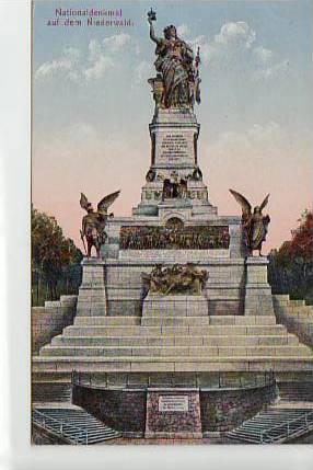 Niederwald National-Denkmal bei Rüdesheim ca 1915 Niederwald National-Denkmal bei Rüdesheim ca 1915