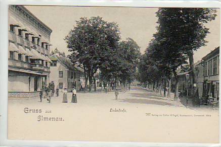Bad Ilmenau in Thüringen Lindenstraße ca 1900