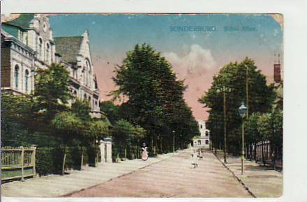 Sonderburg Denmark-Dänemark Schul-Allee 1916 Sonderburg Denmark-Dänemark Schul-Allee 1916