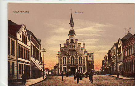 Sonderburg Denmark-Dänemark Rathaus und Strasse ca 1910 Sonderburg Denmark-Dänemark Rathaus und Strasse ca 1910