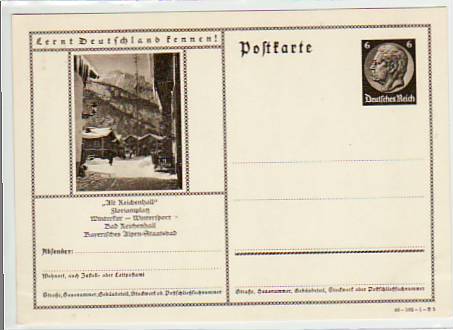 Bad Reichenhall Privat-Ganzsache vor 1945 Bad Reichenhall Privat-Ganzsache vor 1945