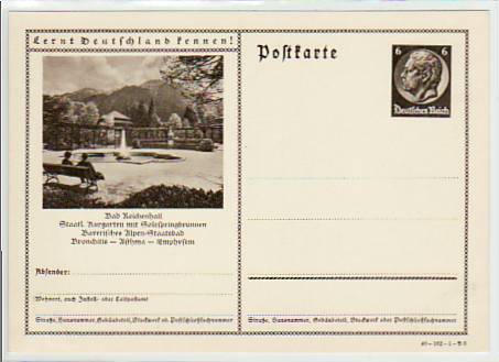 Bad Reichenhall Privat-Ganzsache vor 1945 Bad Reichenhall Privat-Ganzsache vor 1945