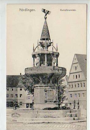 Nördlingen Kunstbrunnen ca 1910 Nördlingen Kunstbrunnen ca 1910