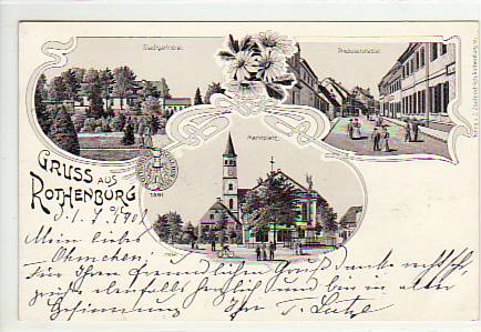 Rothenburg Oberlausitz bei Niesky Litho ca 1900 Rothenburg Oberlausitz bei Niesky Litho ca 1900