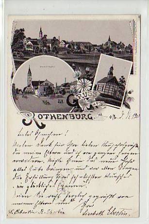Rothenburg Oberlausitz bei Niesky Litho Ansichtskarte 1900 Rothenburg Oberlausitz bei Niesky Litho Ansichtskarte 1900