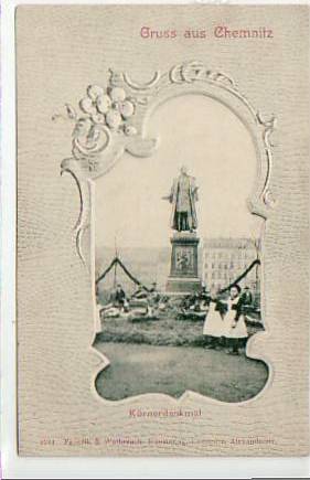 Chemnitz Körnerdenkmal als Prägekarte von ca 1900 Chemnitz Körnerdenkmal als Prägekarte von ca 1900