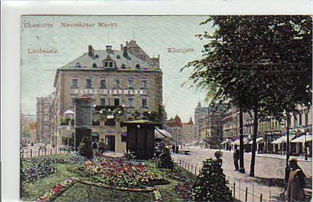 Chemnitz Linden- u.Königstraße 1909 Chemnitz Linden- u.Königstraße 1909