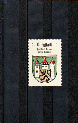 Burgstädt in Sachsen Stadt Wappen vor 1945 Burgstädt in Sachsen Stadt Wappen vor 1945