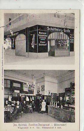 Berlin Wilmersdorf Restaurant Koletzki 1913