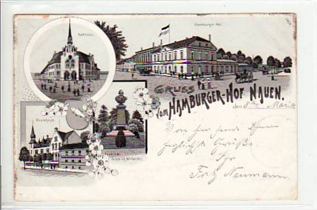Nauen im Havelland Litho mit Hamburger Hof 1902 Nauen im Havelland Litho mit Hamburger Hof 1902