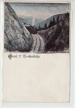 Kleinbahn Eisenbahn Brockenbahn Drängethal Brocken ca 1900 Kleinbahn Eisenbahn Brockenbahn Drängethal Brocken ca 1900