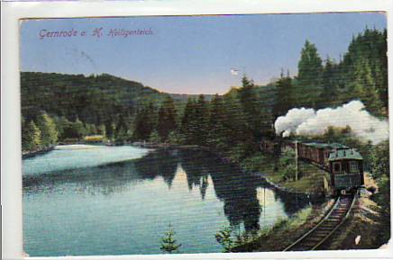 Eisenbahn Kleinbahn bei Gernrode Harz 1917 Eisenbahn Kleinbahn bei Gernrode Harz 1917