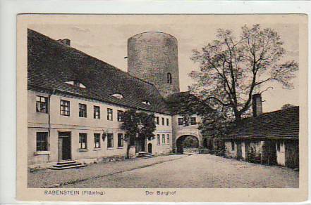 Burg Rabenstein Fläming Der Burghof ca 1925