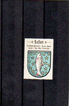 Lassan Stadt Wappen vor 1945 Lassan Stadt Wappen vor 1945