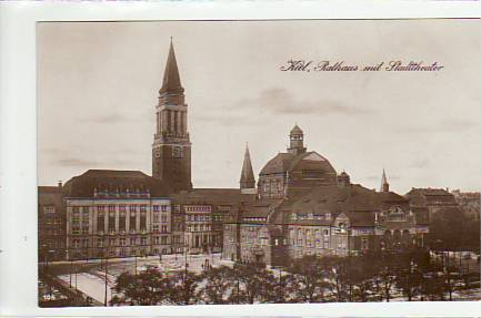 Kiel Rathaus und Theater ca 1930 Kiel Rathaus und Theater ca 1930