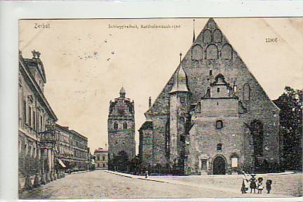 Zerbst in Sachsen-Anhalt Bartholomäuskirche 1908 Zerbst in Sachsen-Anhalt Bartholomäuskirche 1908
