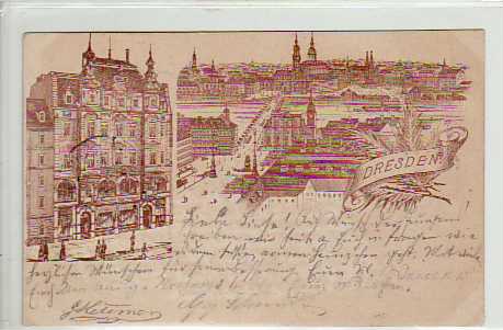 Dresden Ansichtskarten Vorläufer von 1896