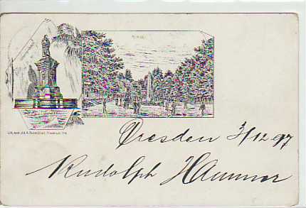 Dresden Ansichtskarten Vorläufer von 1897