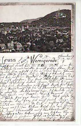 Wernigerode Harz Ansichtskarten Vorläufer von 1895