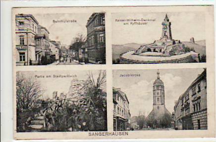 Sangerhausen mit Kyffhäuser 1916 Sangerhausen mit Kyffhäuser 1916
