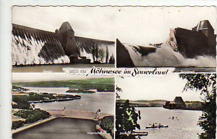 Möhnesee im Sauerland bei Günne,Soest,Sperrmauer 1963 Möhnesee im Sauerland bei Günne,Soest,Sperrmauer 1963