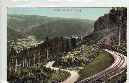 Schwarzburg Schwarzatal Eisenbahn-Linie 1910 Schwarzburg Schwarzatal Eisenbahn-Linie 1910