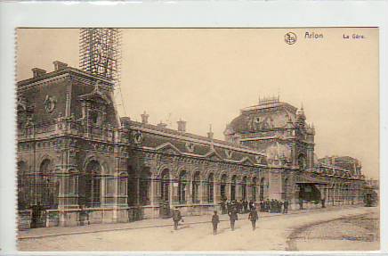 Arlon Belgien La Gare, Bahnhof 1916