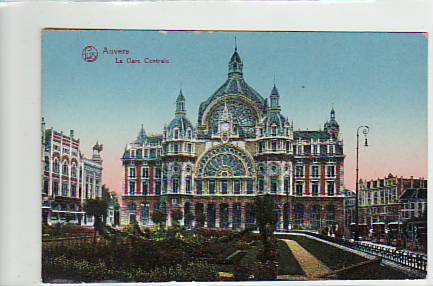 Antwerpen Anvers Belgien La Gare,Bahnhof ca 1915