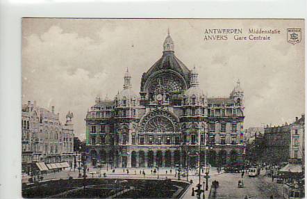 Antwerpen Anvers Belgien La Gare,Bahnhof 1917