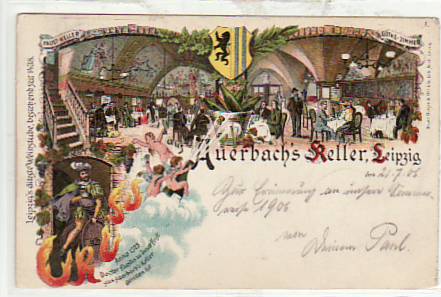 Leipzig Litho Auerbachs Keller 1906 Leipzig Litho Auerbachs Keller 1906